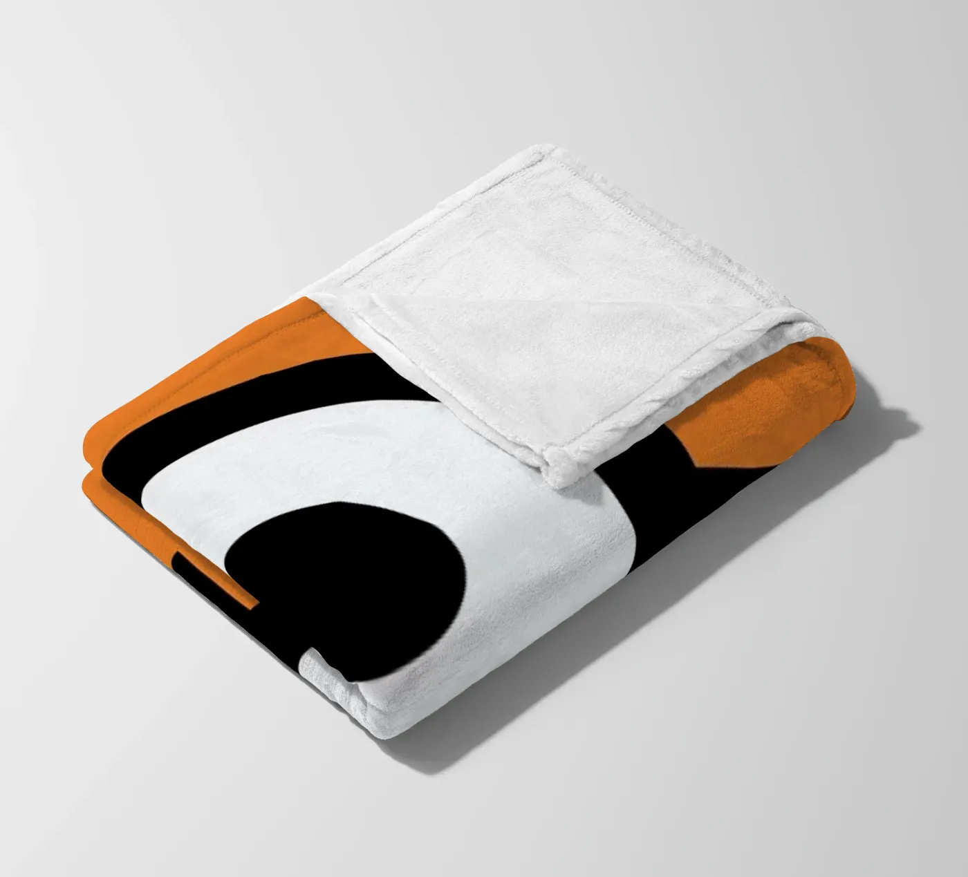Orange fleece blanket by AS Art