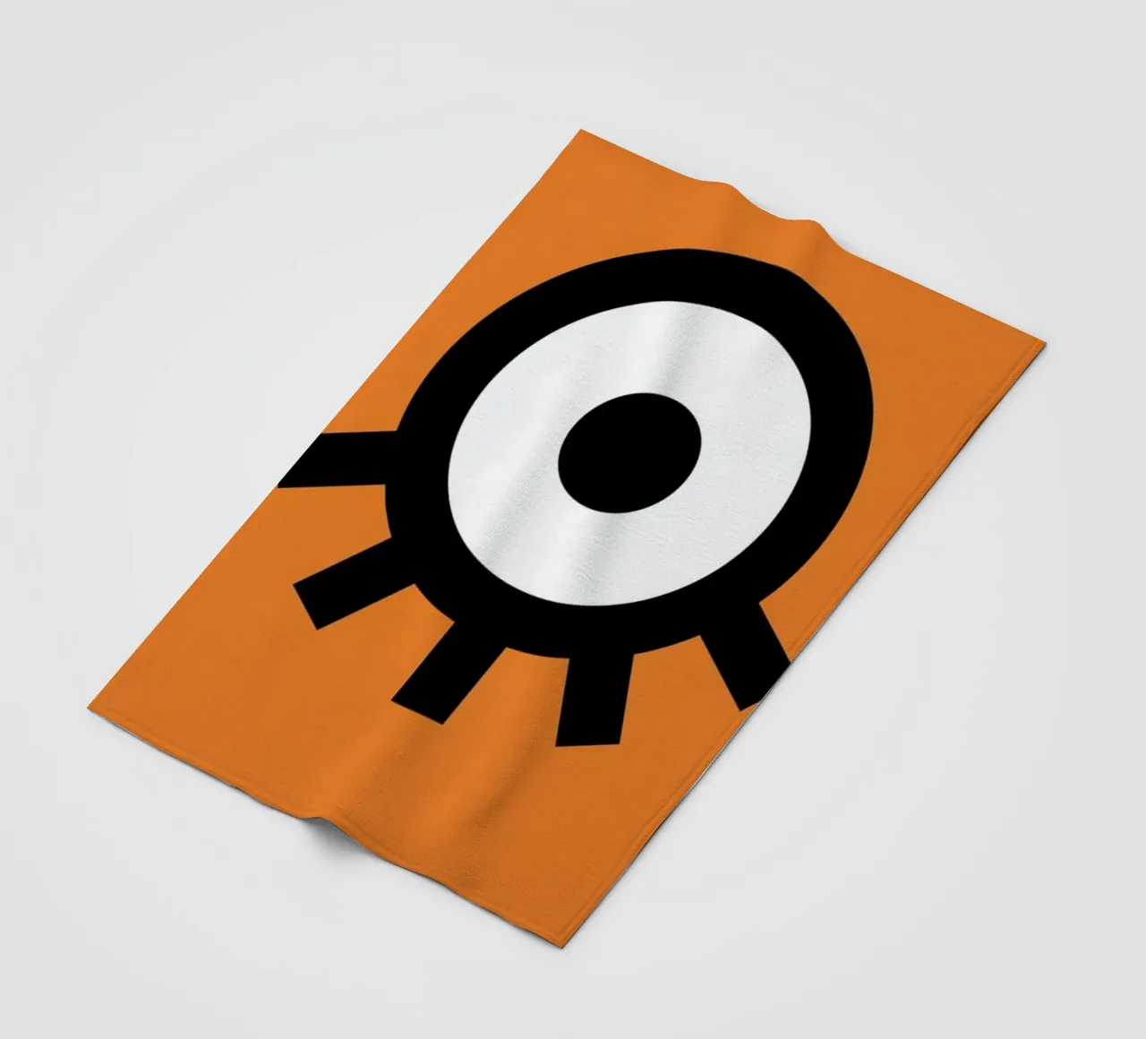 Orange Fleecedecke von AS Art