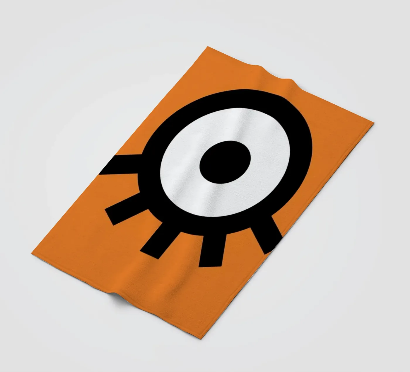 Orange fleece blanket by AS Art