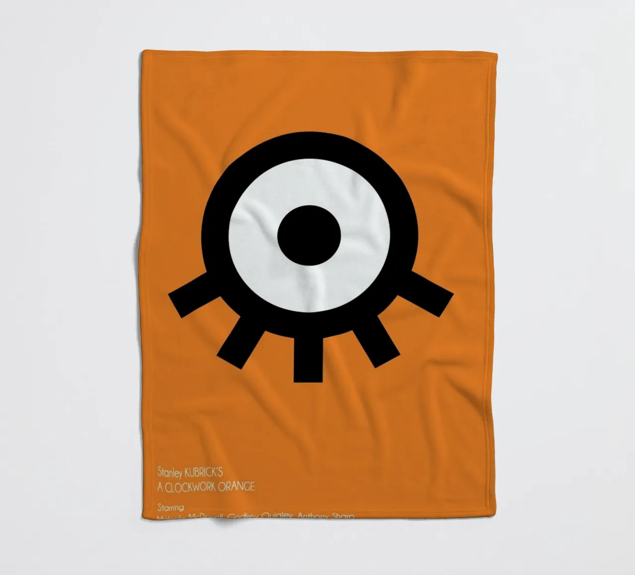 Orange Fleecedecke von AS Art