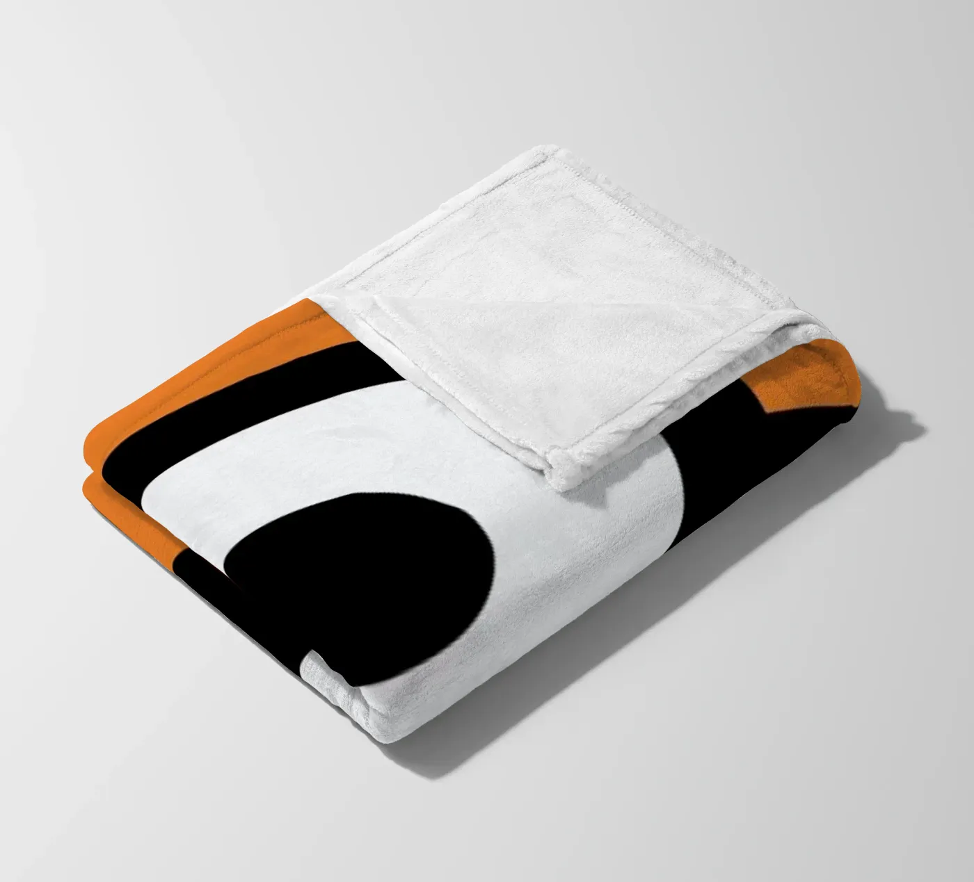 Orange fleece blanket by AS Art