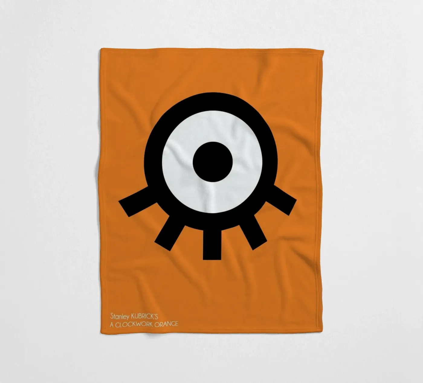 Orange fleece blanket by AS Art