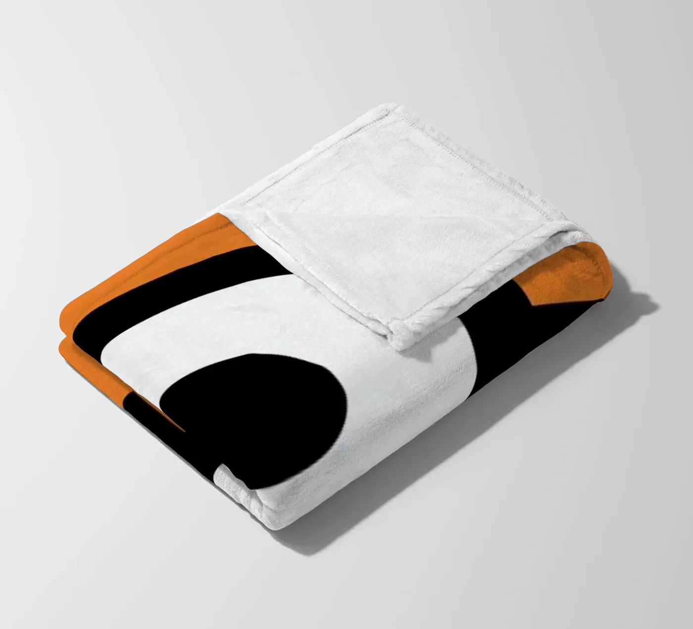 Orange fleece blanket by AS Art