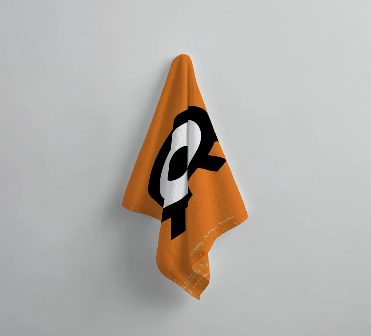 Orange badhanddoek van AS Art