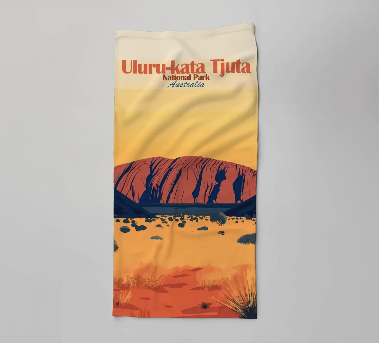 Nationaal park Uluru-Kata Tjuta badhanddoek van Ginnery