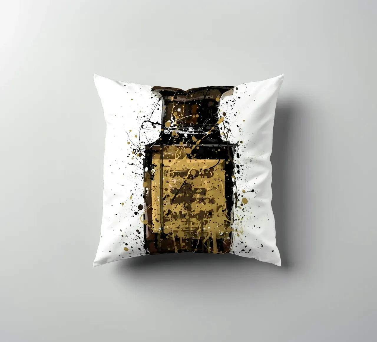 Fragrance Bottle Obsidian decorative cushion by Allaire