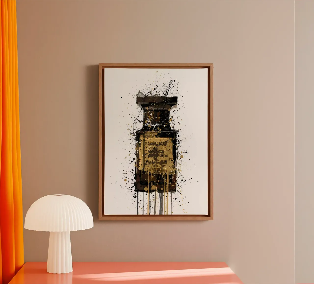 Geurfles Obsidiaan canvas met Baklijst van Allaire