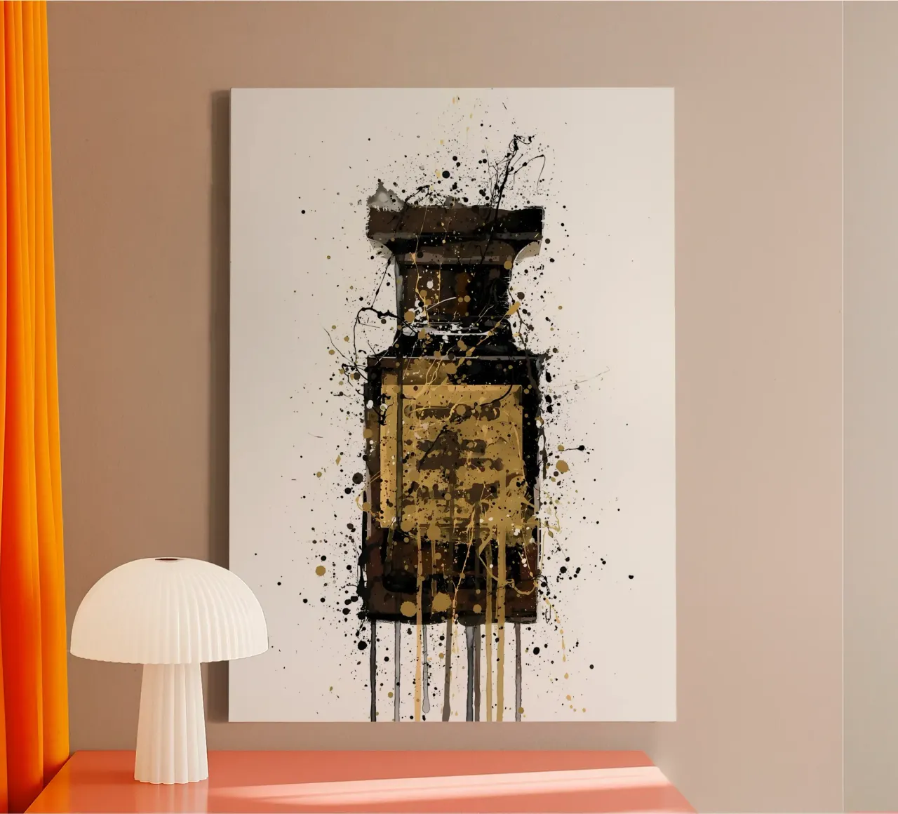 Geurfles Obsidiaan canvas met Baklijst van Allaire