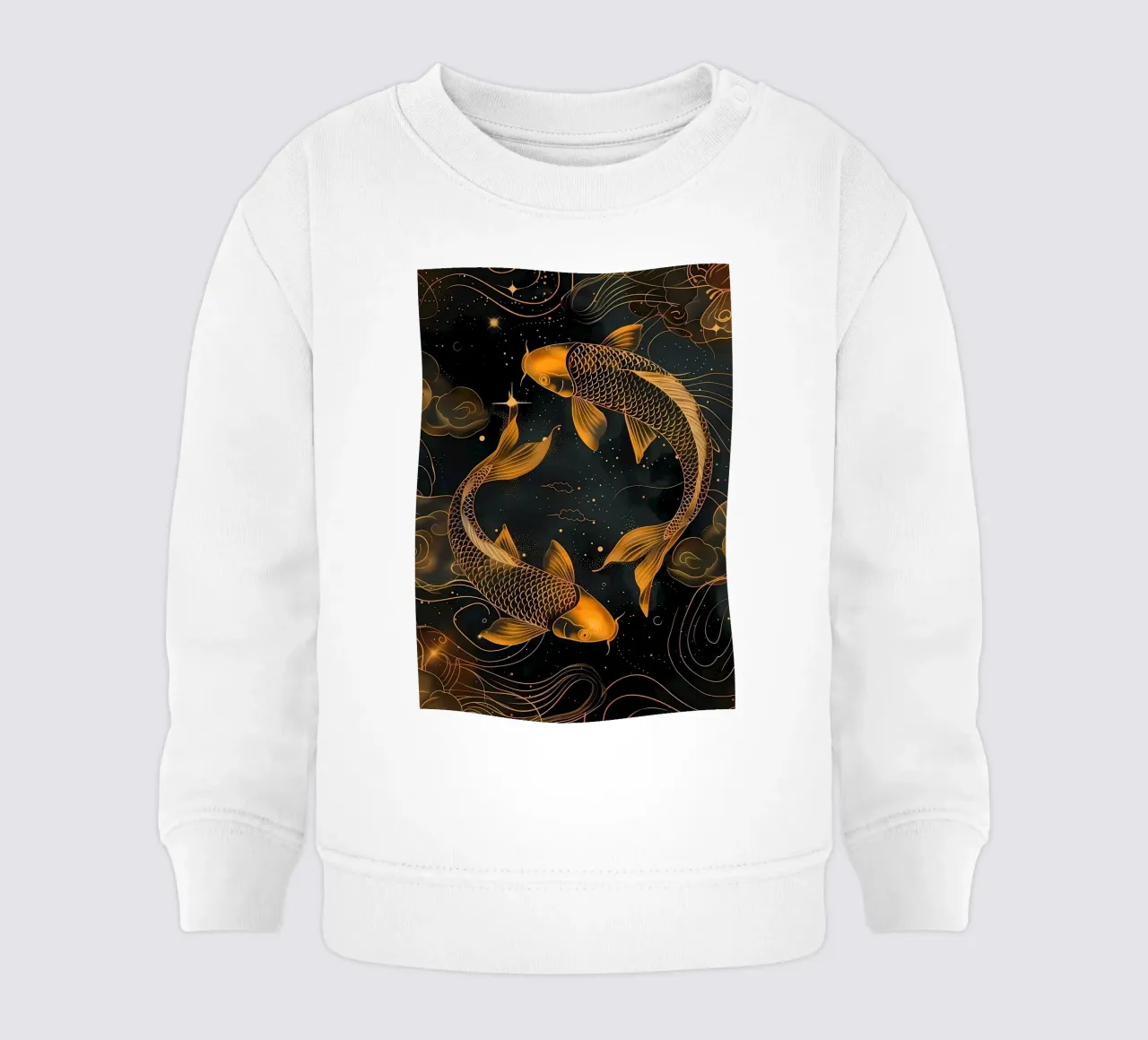 Pesce koi giapponese Yin Yang felpa neonato da Mikesell