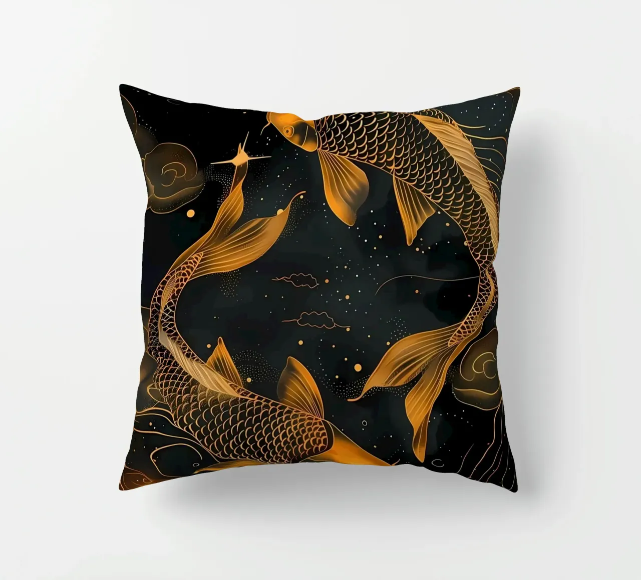 Pesce koi giapponese Yin Yang cuscino da Mikesell