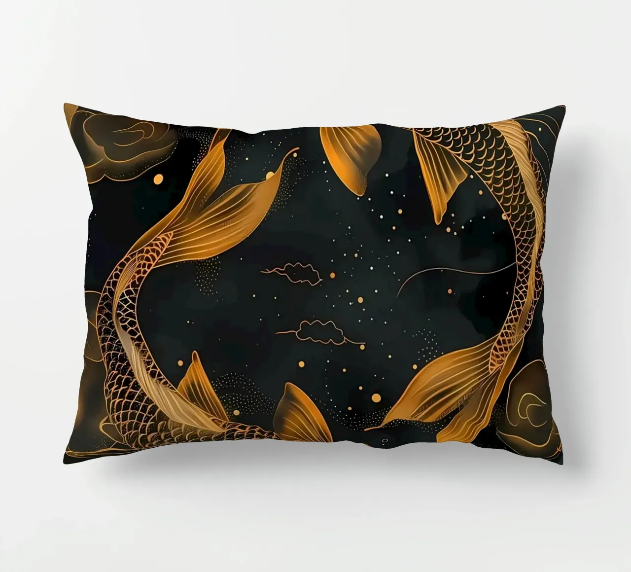 Pesce koi giapponese Yin Yang cuscino da Mikesell