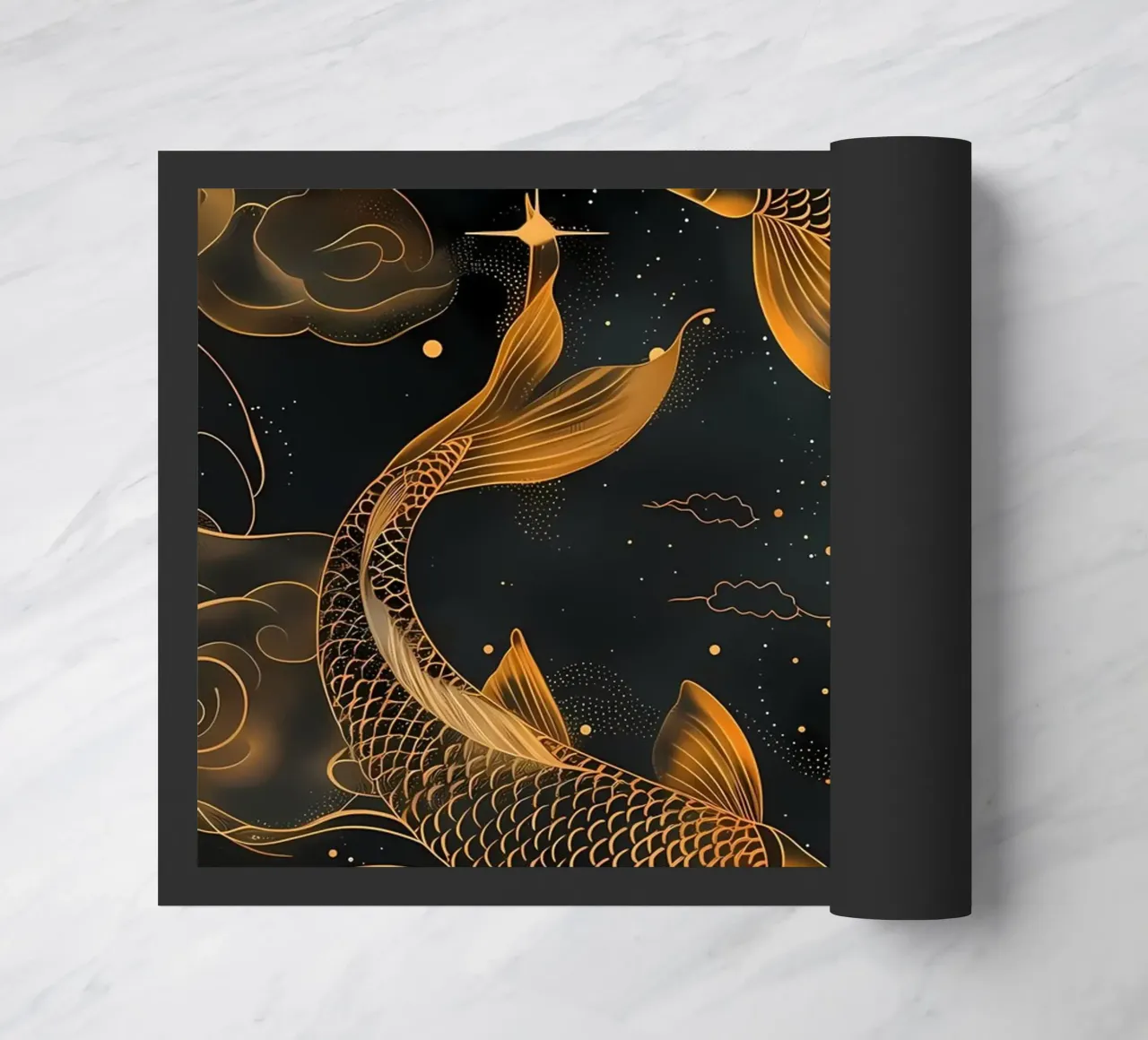 Pesce koi giapponese Yin Yang zerbino da Mikesell