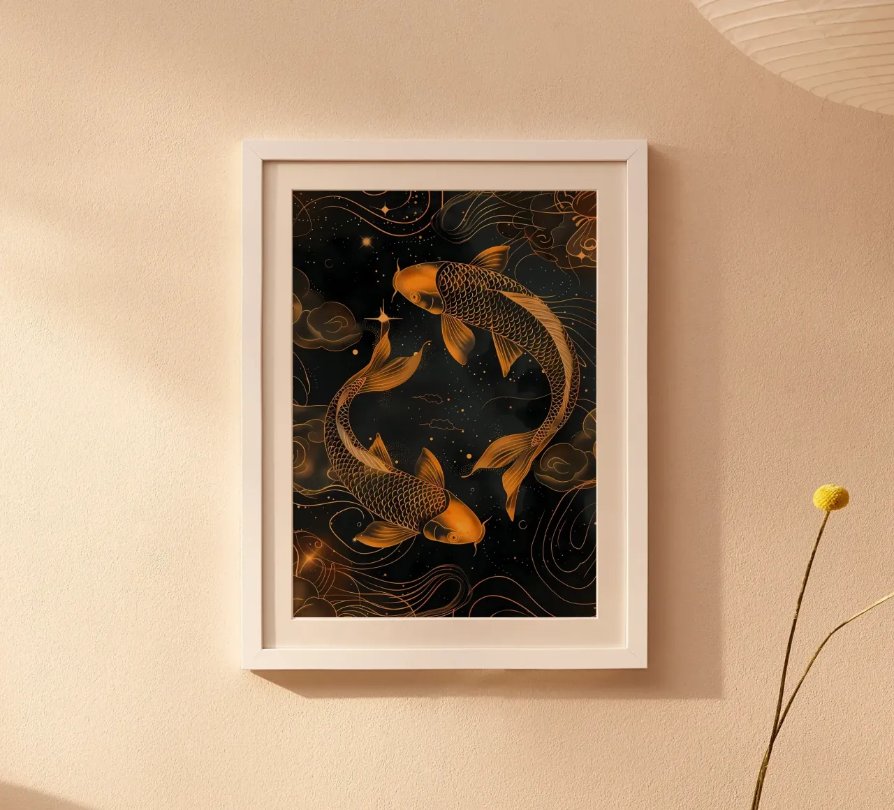 Pesce koi giapponese Yin Yang poster da Mikesell