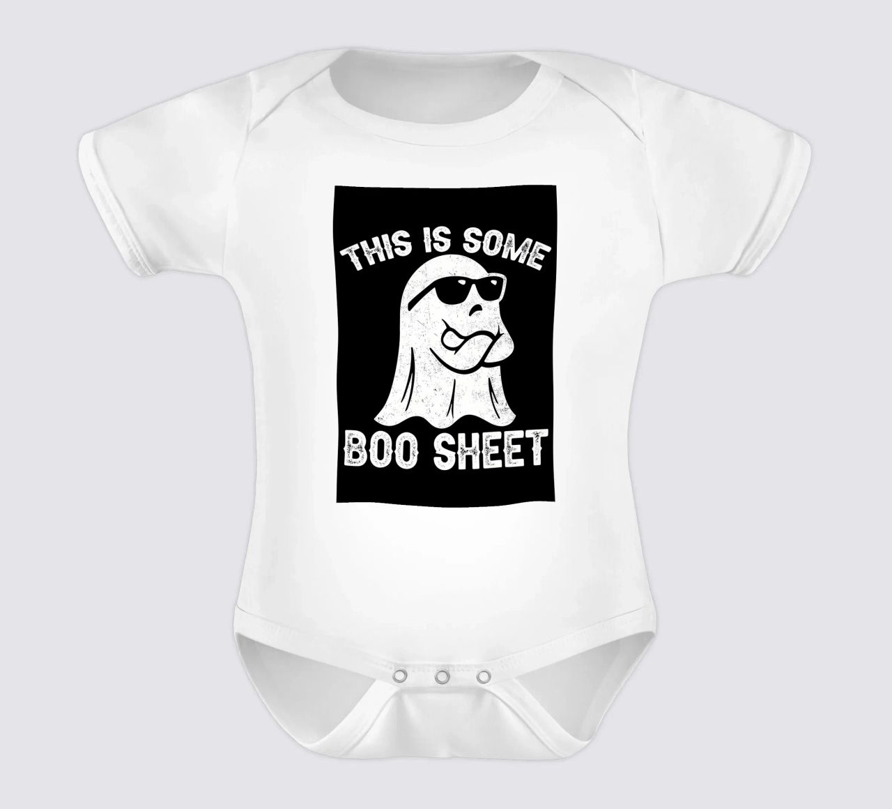 Questo è un foglio di Boo body neonato maniche corte da Delaplane