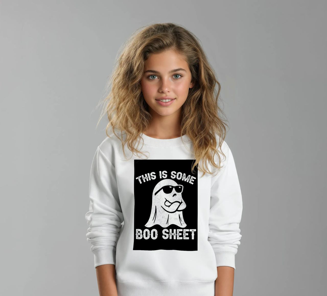 Questo è un foglio di Boo felpa bambino da Delaplane