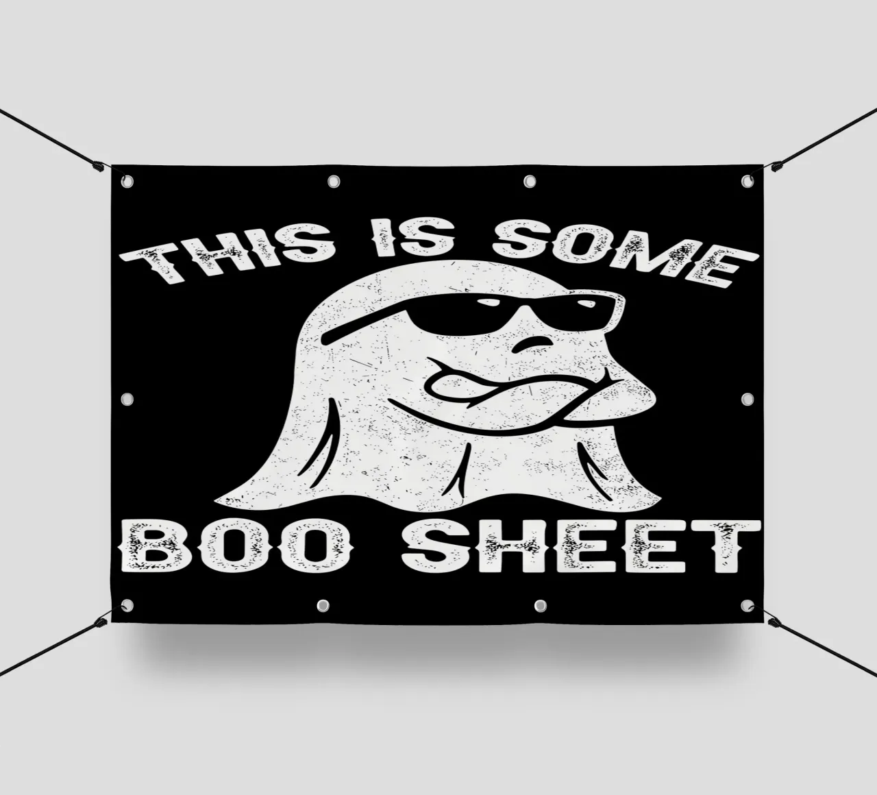 Esto sí que es una hoja de Boo lonas publicitarias de Delaplane
