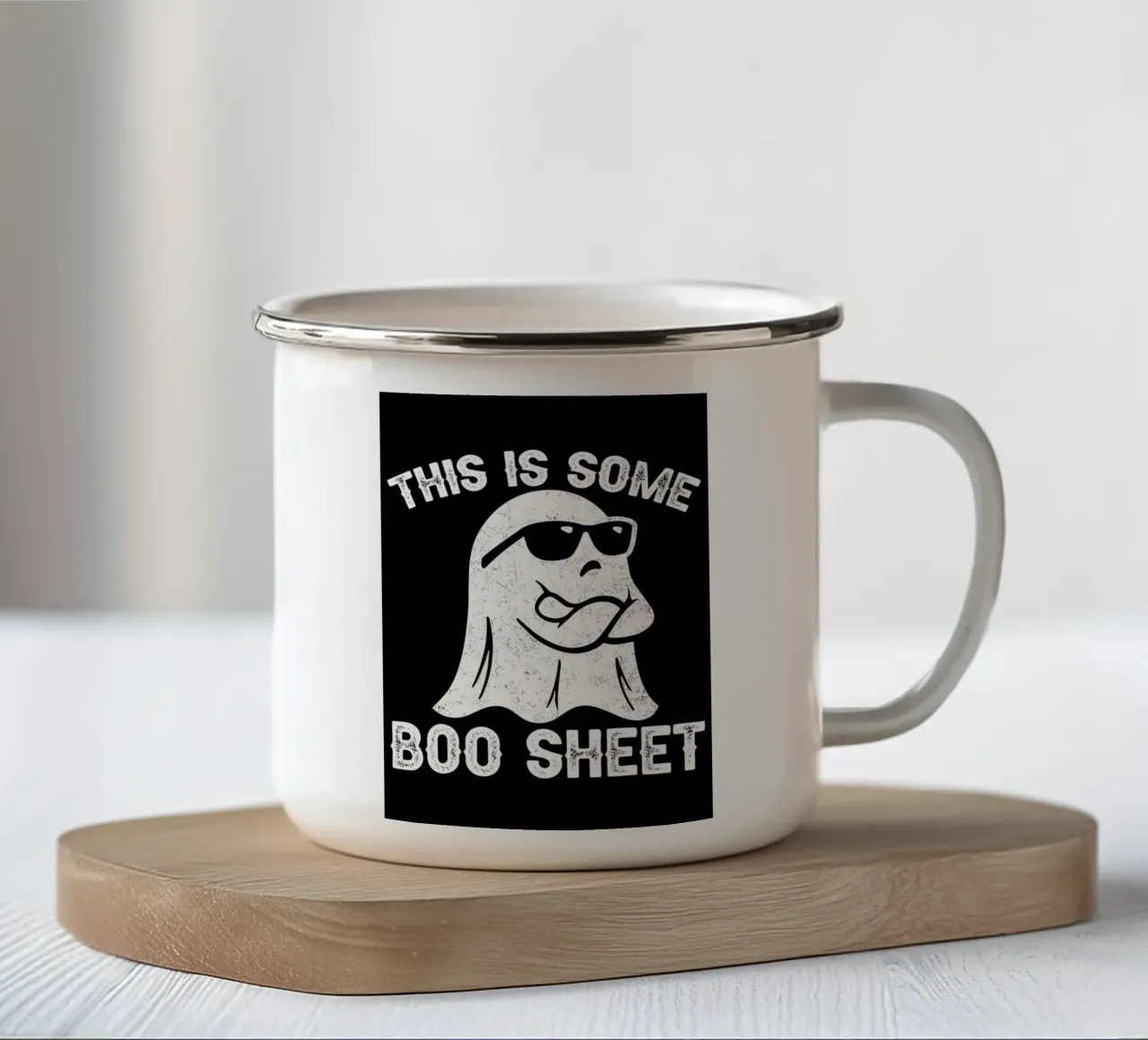 This Is Some Boo Sheet enamel mug by Delaplane