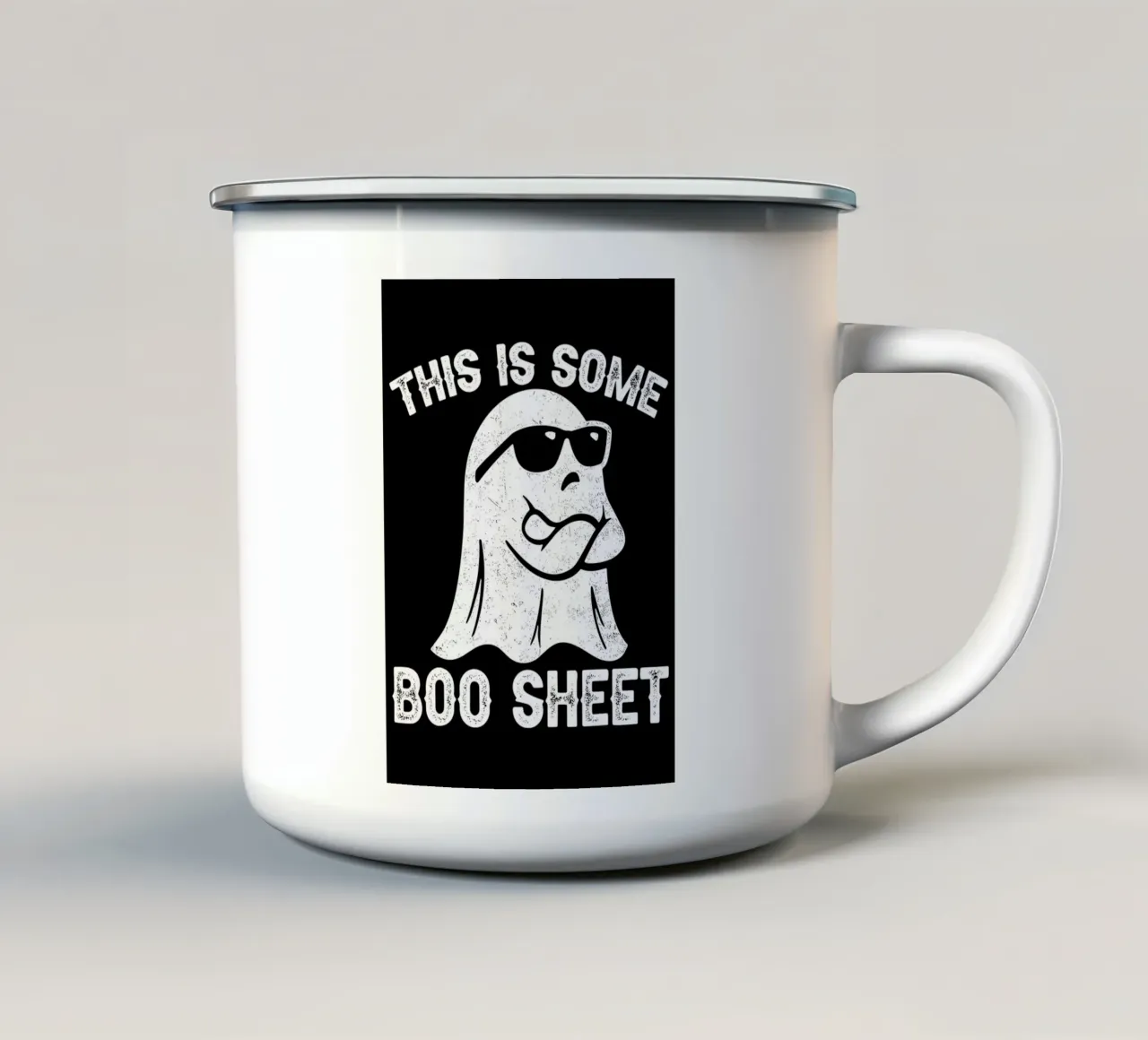This Is Some Boo Sheet enamel mug by Delaplane