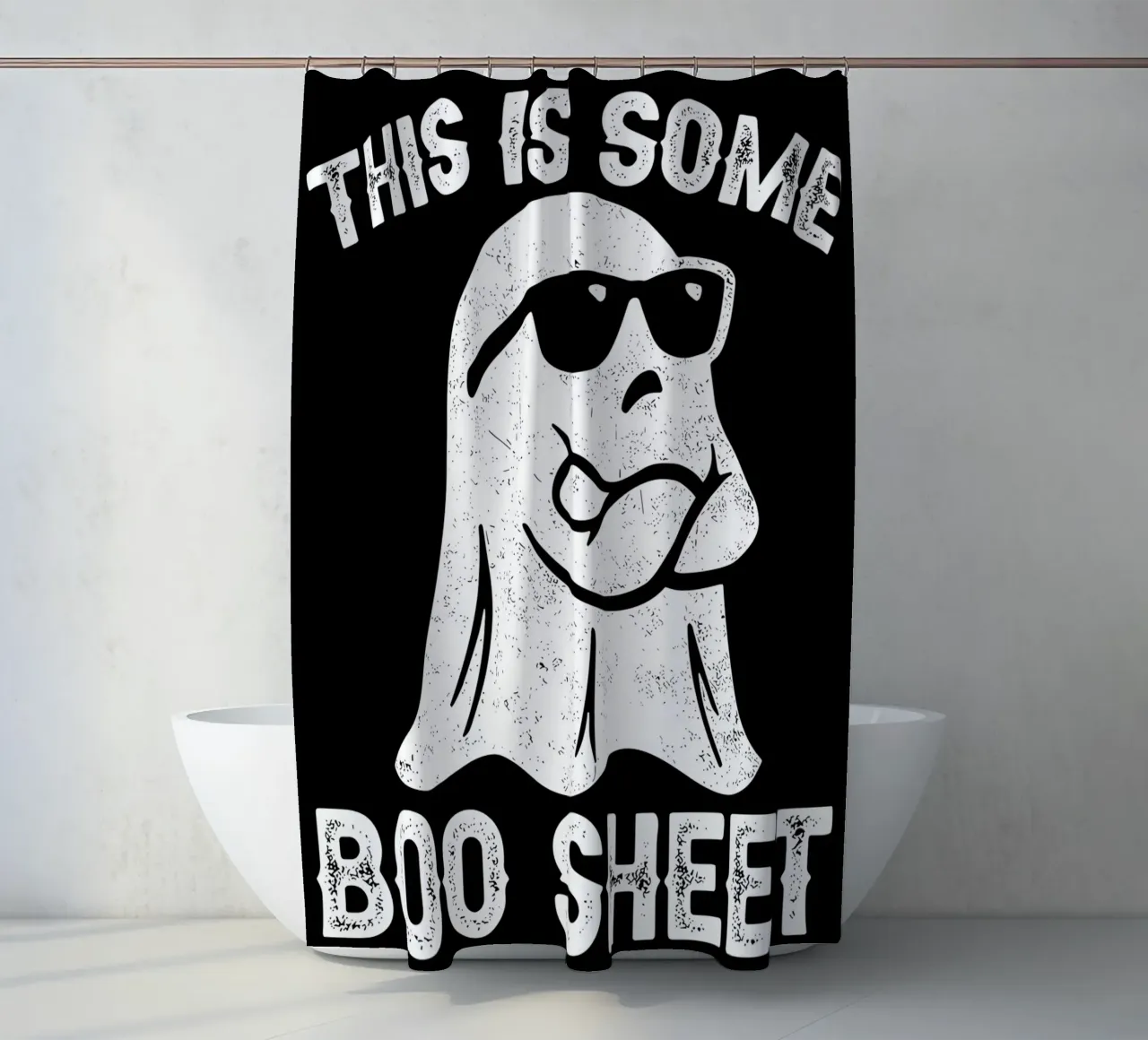 Questo è un foglio di Boo tenda da doccia da Delaplane