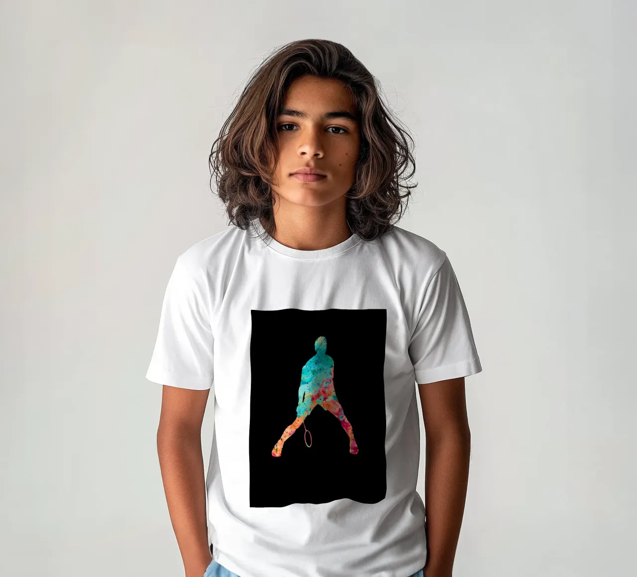 Badminton kids t-shirt by allison