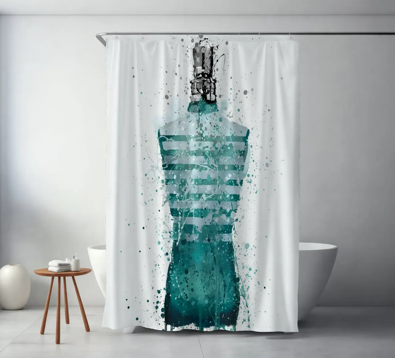 Fragrance Bottle Posiden shower curtain by Allaire