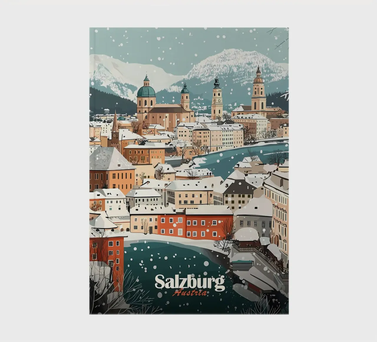 Paesaggio urbano invernale di Salisburgo diario da Ginnery