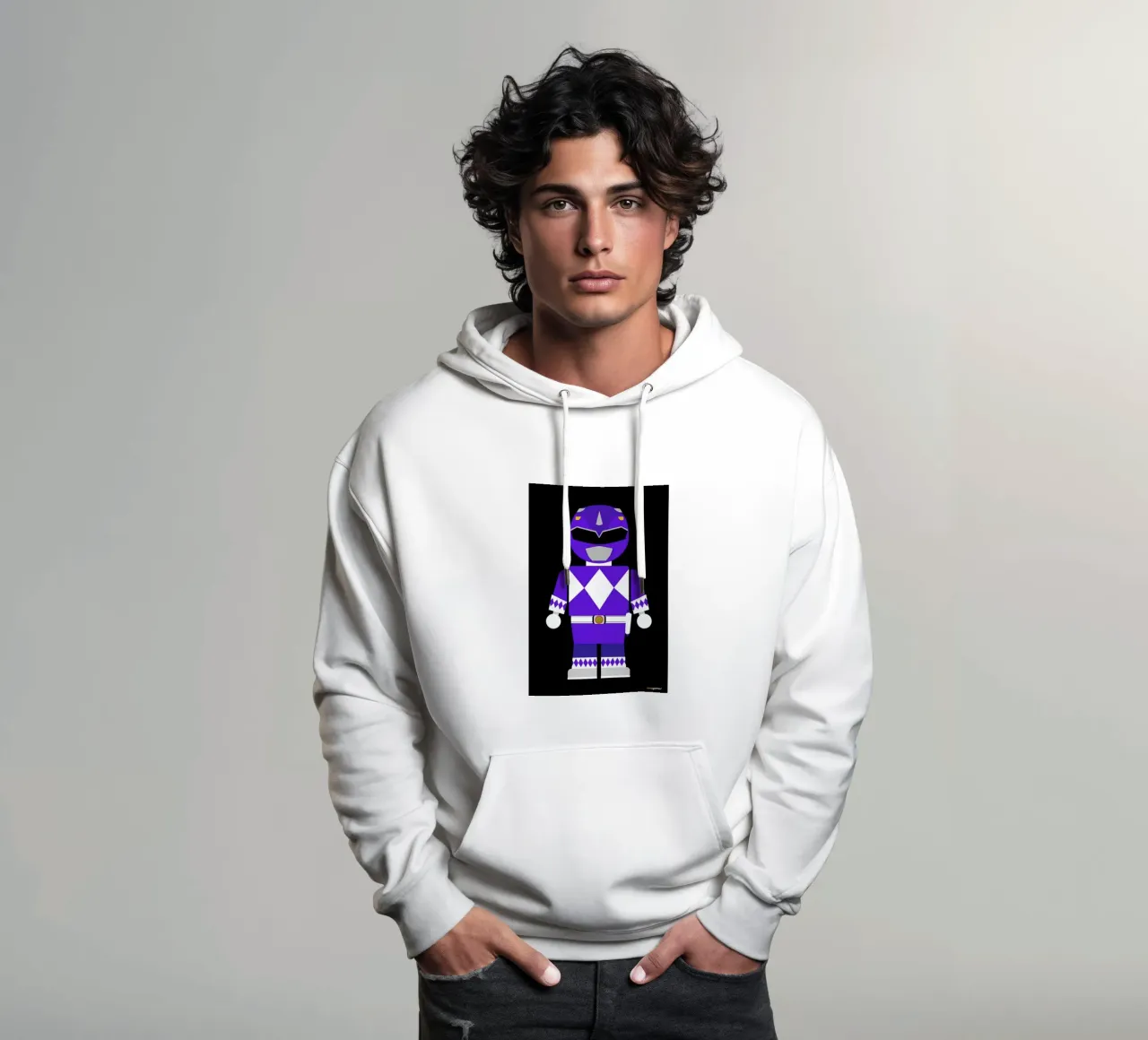 Power Ranger Toy Blue felpa con cappuccio da Rafa Gomes