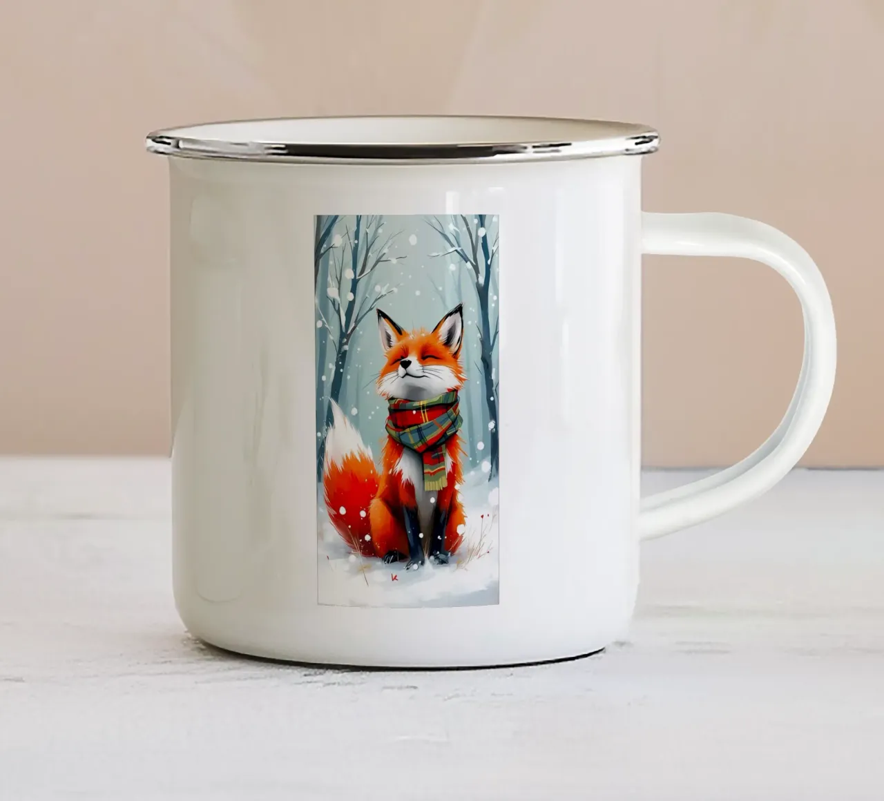 Poster minimalista 33 tazza in smalto da Kadynce