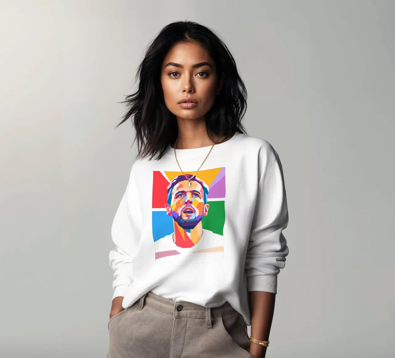 Harry Kane sullo stile artistico di WPAP felpa da Hantamrata