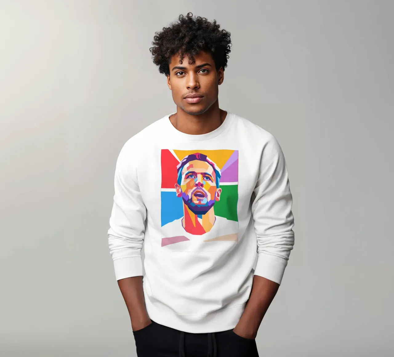 Harry Kane sullo stile artistico di WPAP felpa da Hantamrata