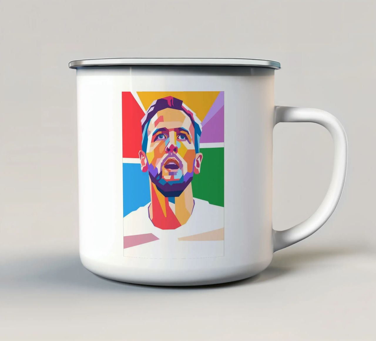 Harry Kane sullo stile artistico di WPAP tazza in smalto da Hantamrata