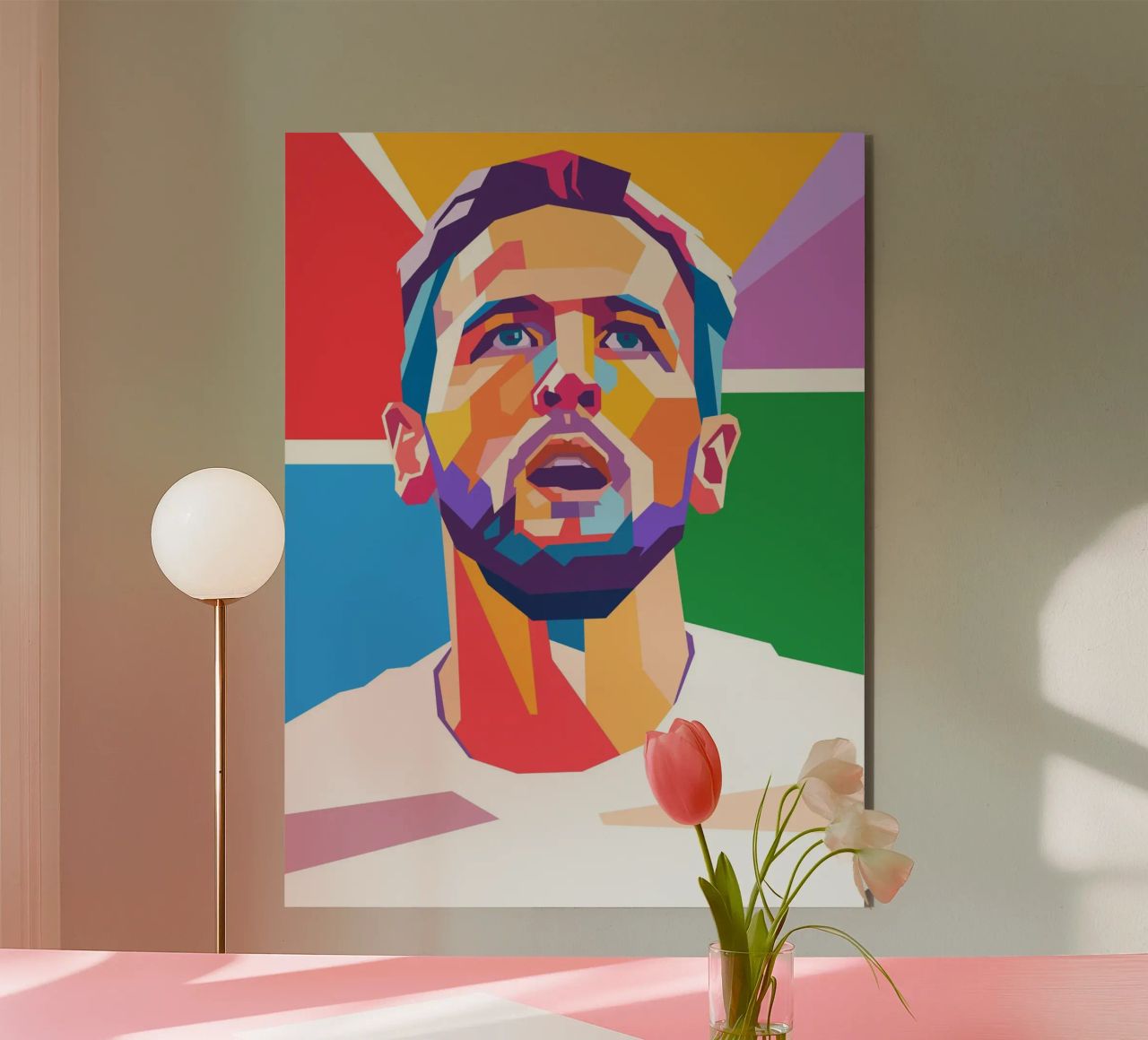 Harry Kane sullo stile artistico di WPAP alluminio dibond da Hantamrata