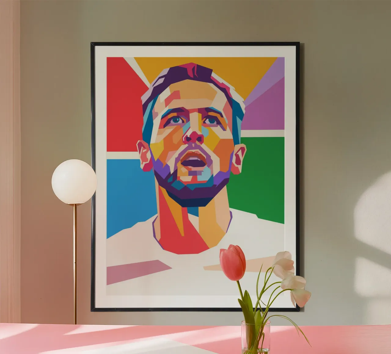 Harry Kane on WPAP art style hahnemühle by Hantamrata