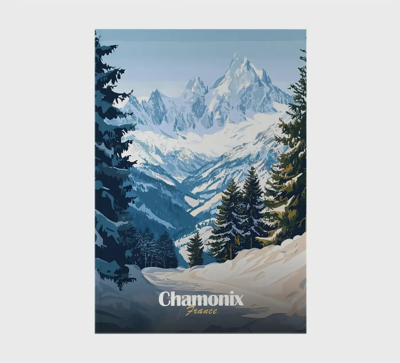 Chamonix Mountain Landscape notebook by Ginnery