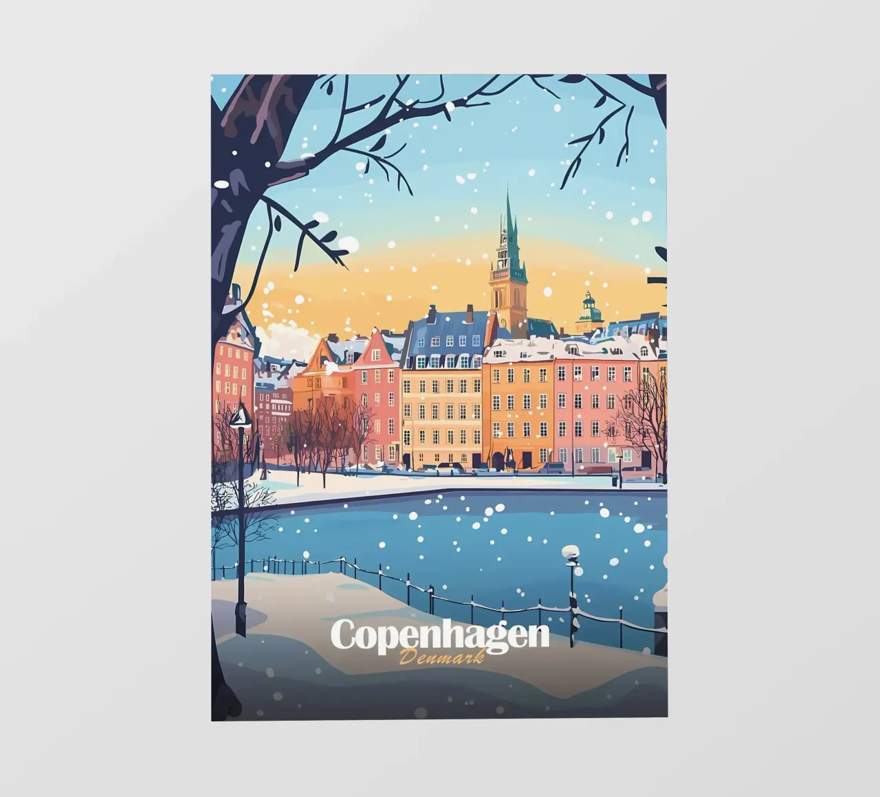 Copenaghen: scena invernale pellicola backlit da Ginnery