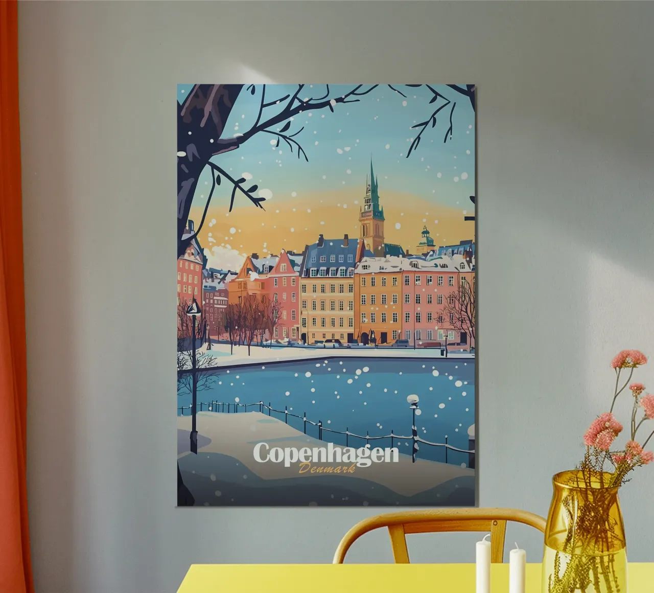 Copenaghen: scena invernale poster da Ginnery