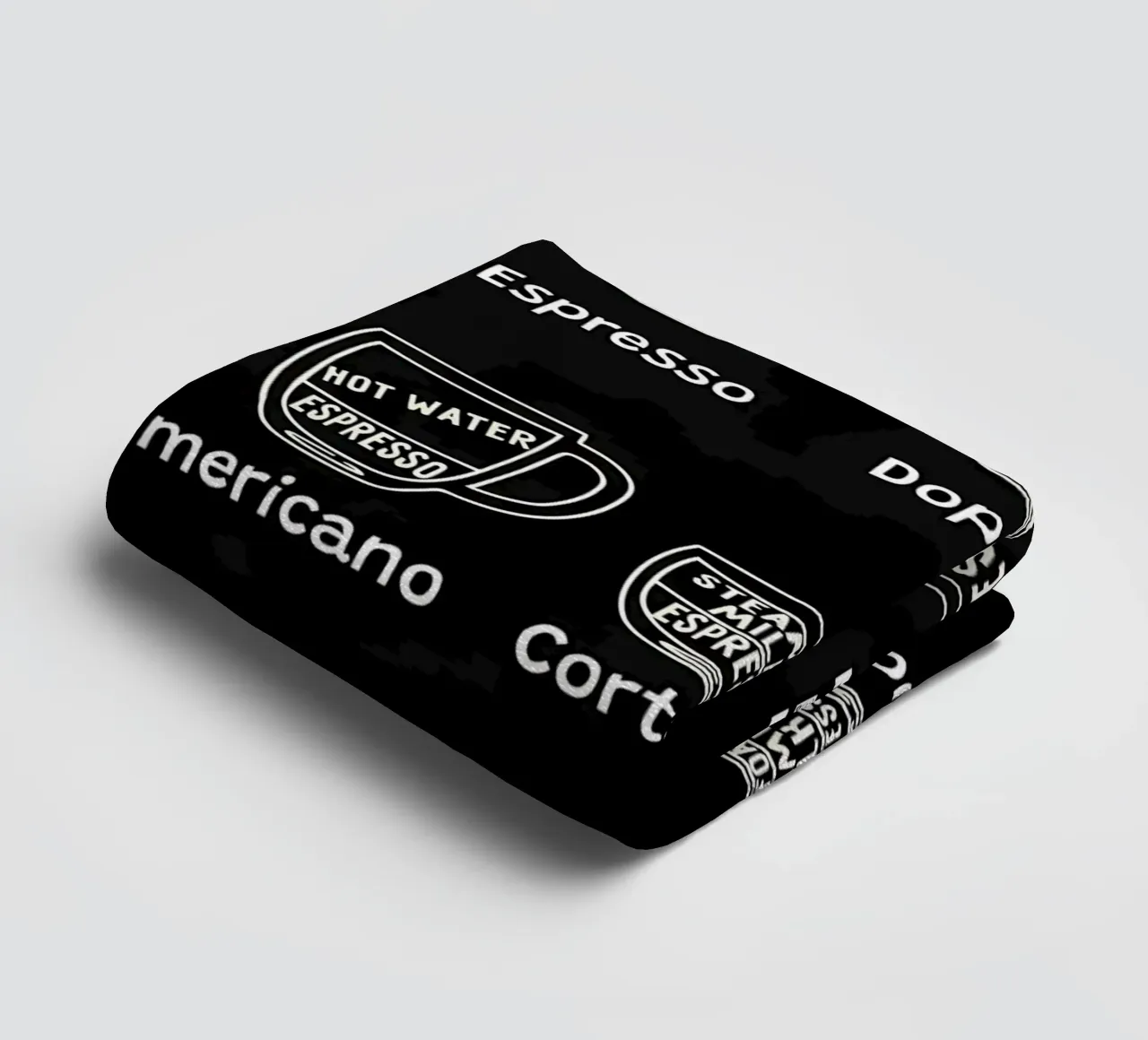 Tabella dei tipi di caffè asciugamano da bagno da Eames