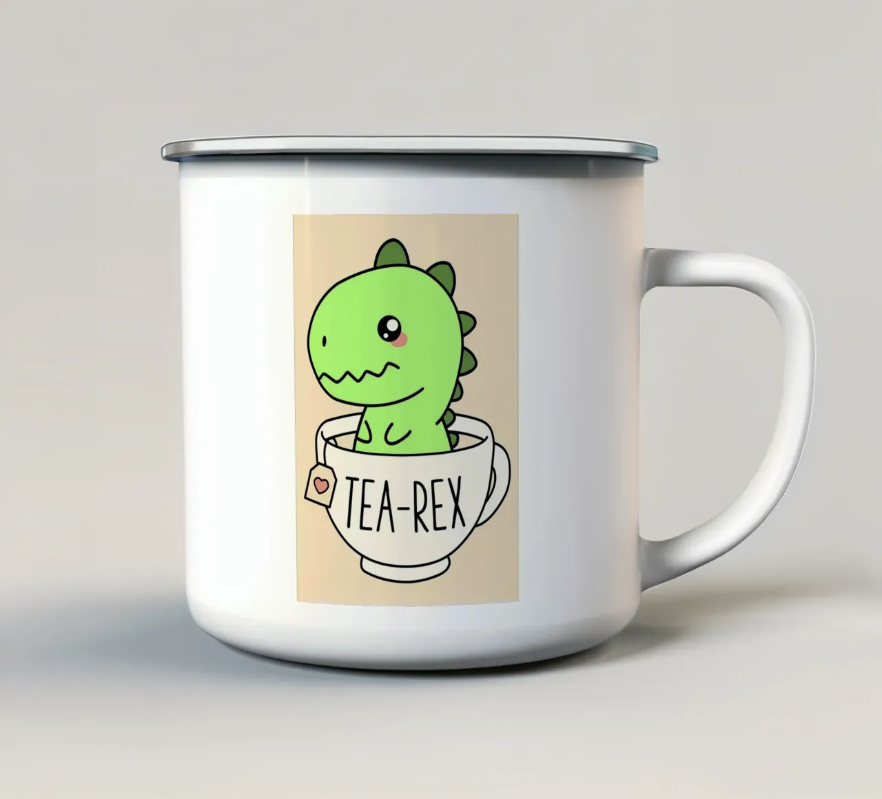 TeaRex Dinosauro carino TRex tazza in smalto da Delaplane