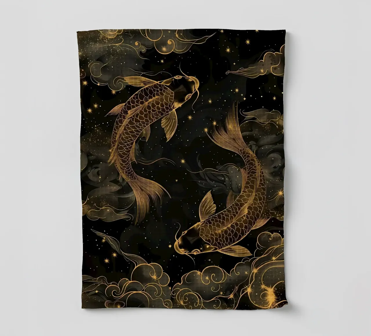 Pesce koi giapponese Yin Yang canovaccio da cucina da Mikesell