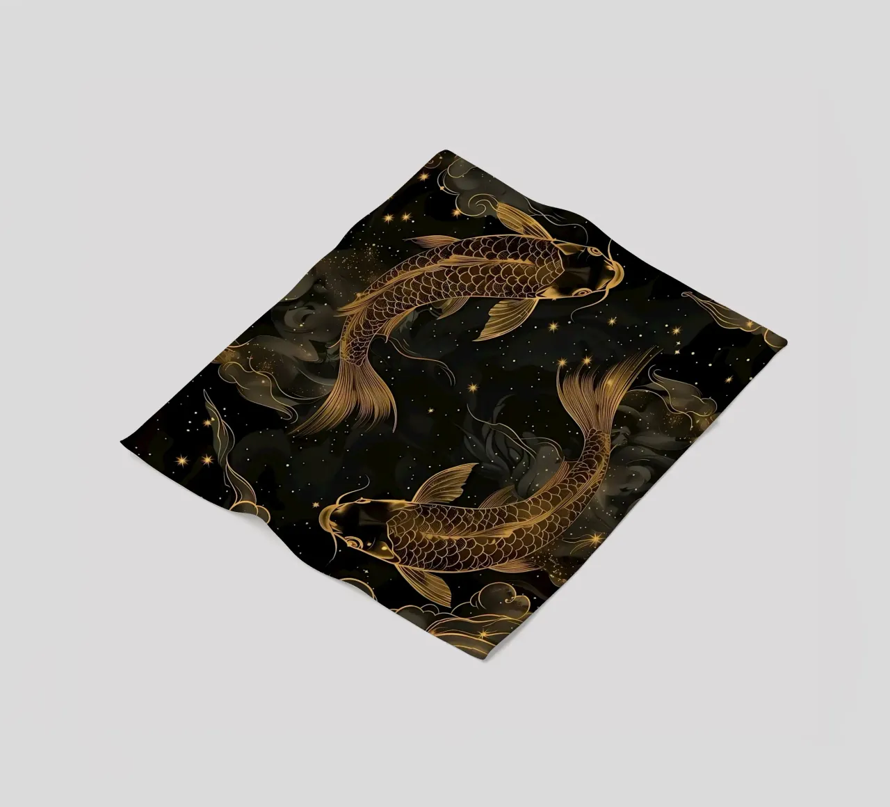Pesce koi giapponese Yin Yang coperta in pile da Mikesell