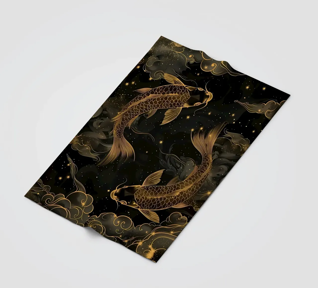 Pesce koi giapponese Yin Yang coperta in pile da Mikesell