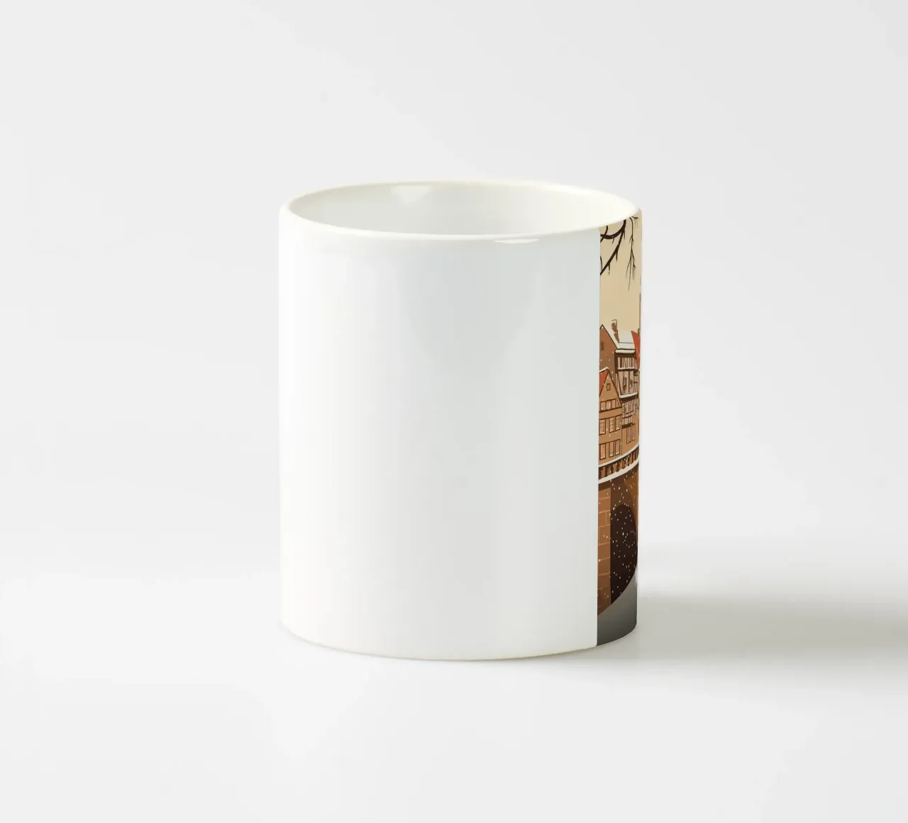 Norimberga, scena invernale tazza in ceramica da Ginnery