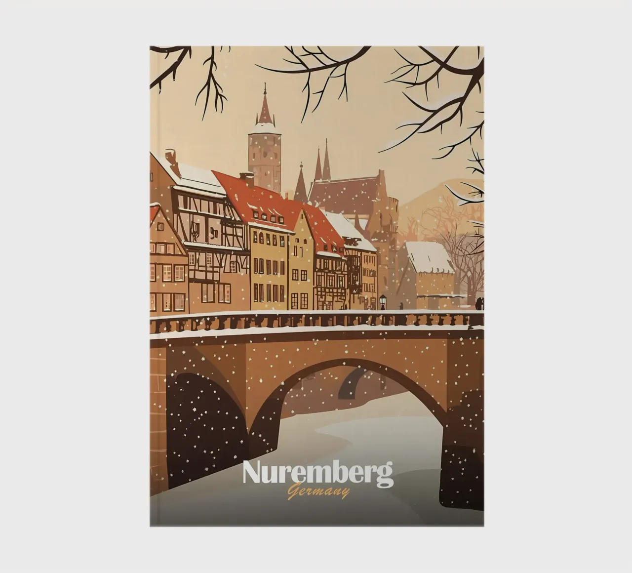Nuremberg Winter Scene notebook by Ginnery