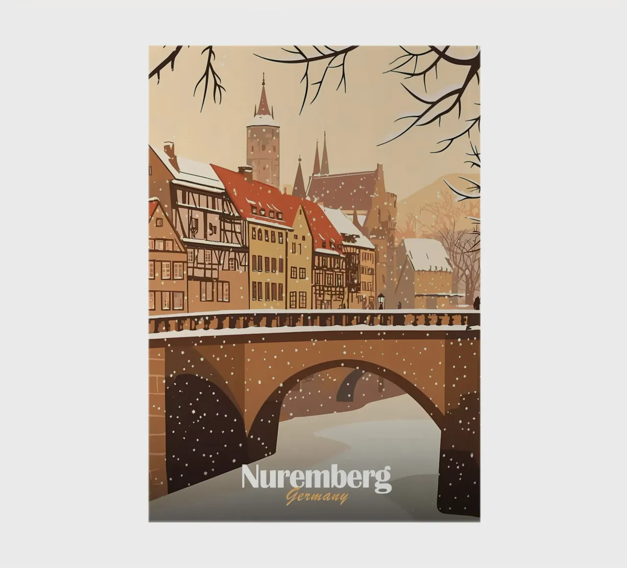 Nuremberg Winter Scene notebook by Ginnery