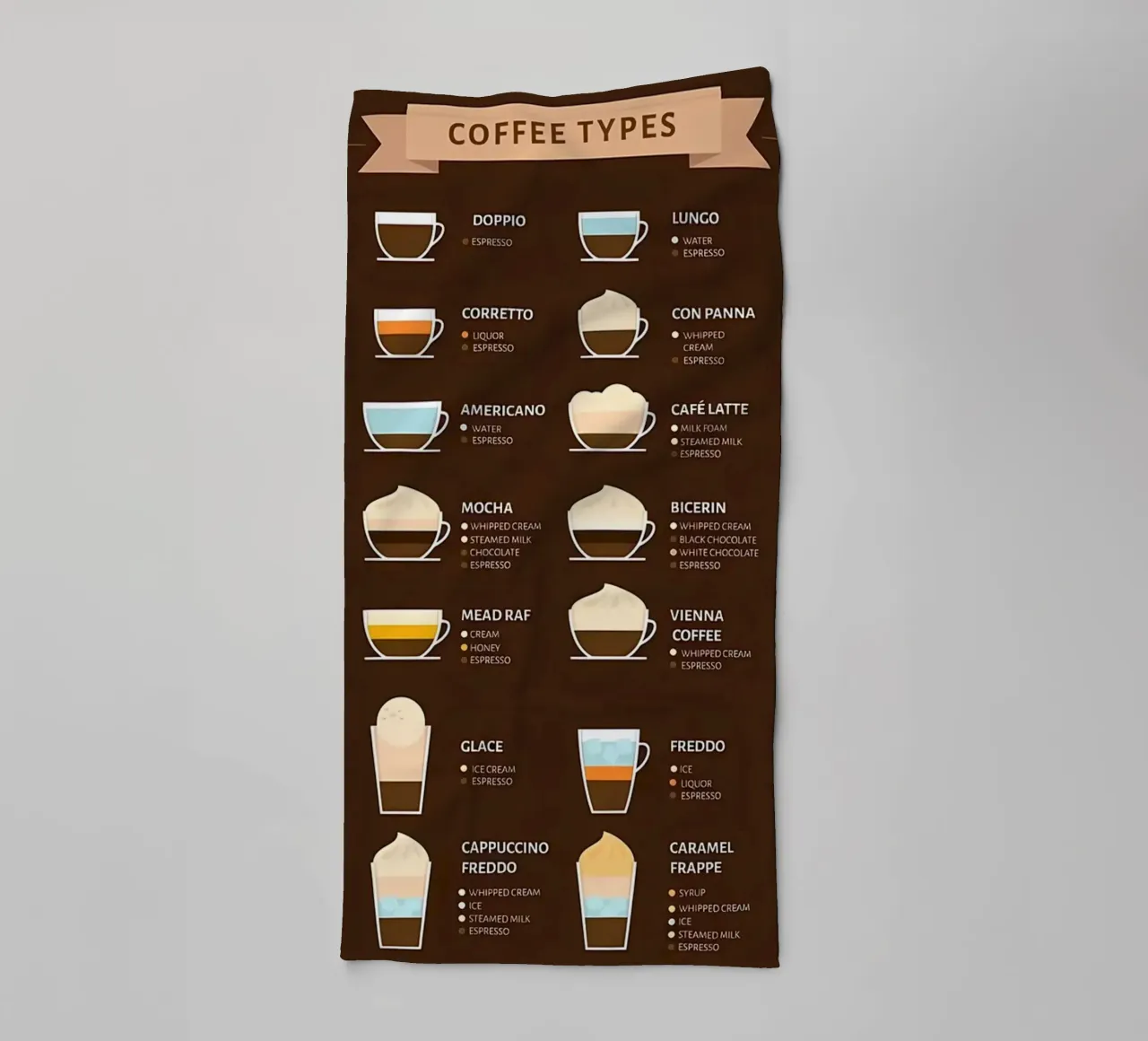 Espresso Romanor towel by Eames