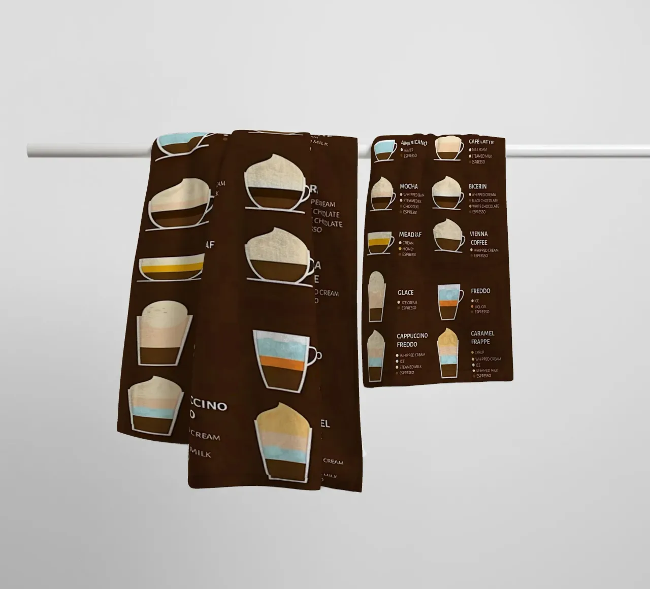 Espresso Romanor towel by Eames