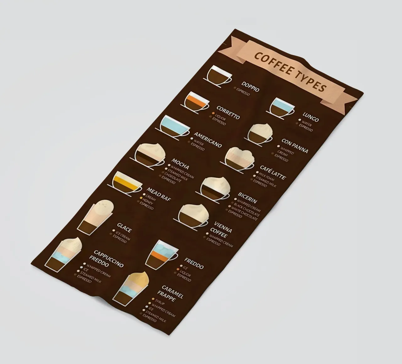 Espresso Romanor beach towel by Eames