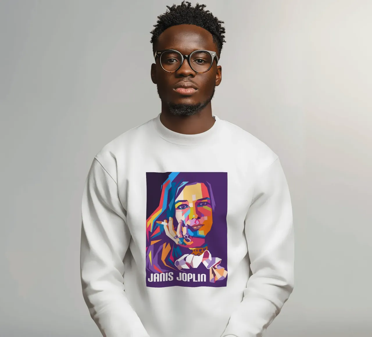 Janis Joplin sullo stile artistico di WPAP felpa da Hantamrata