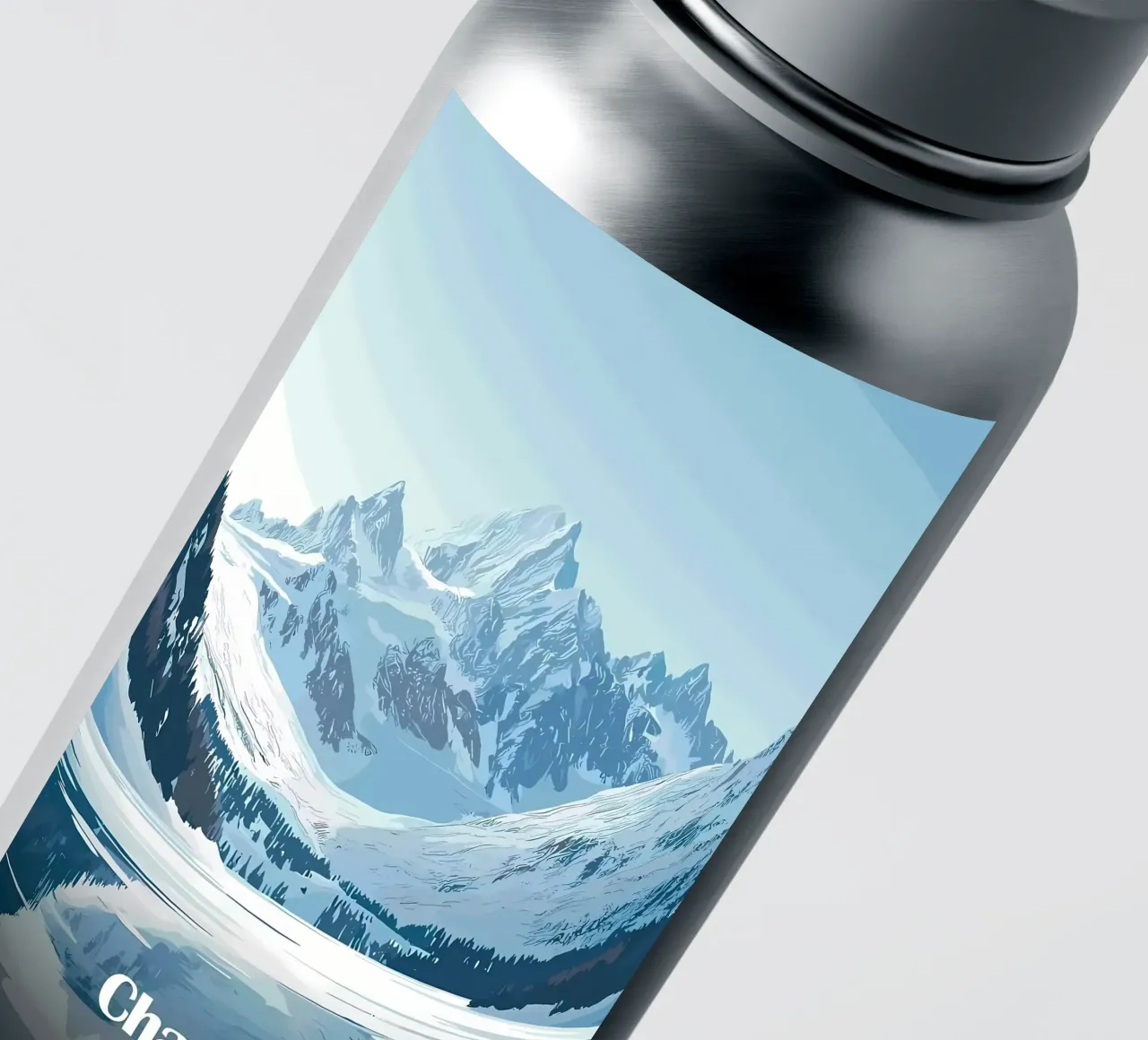 Paesaggio montano di Chamonix adesivo da Ginnery