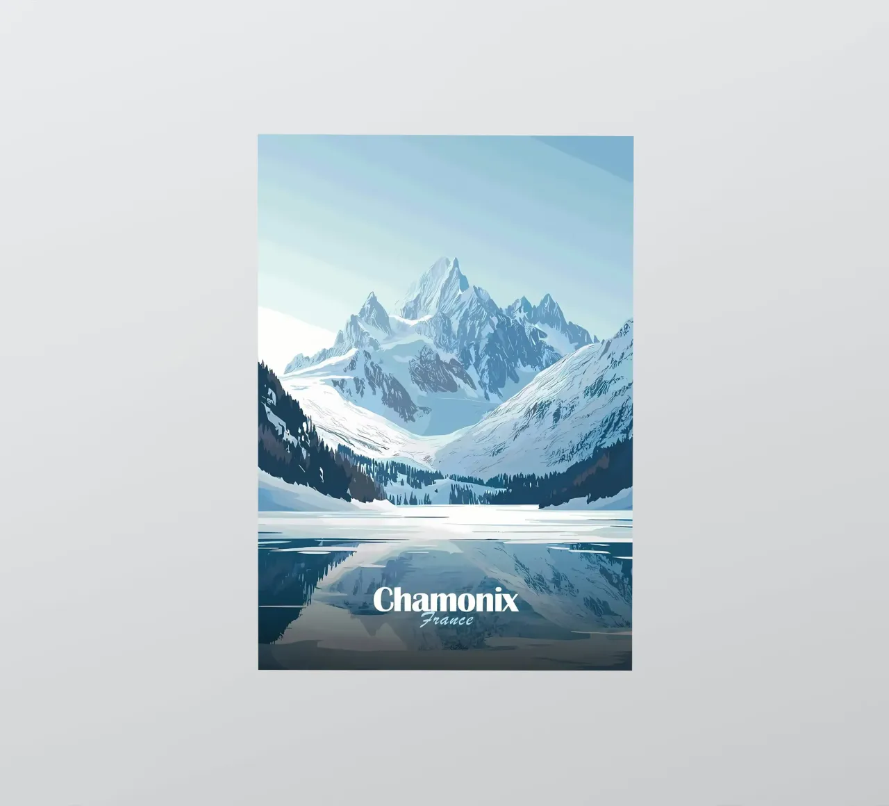 Paesaggio montano di Chamonix adesivo da Ginnery